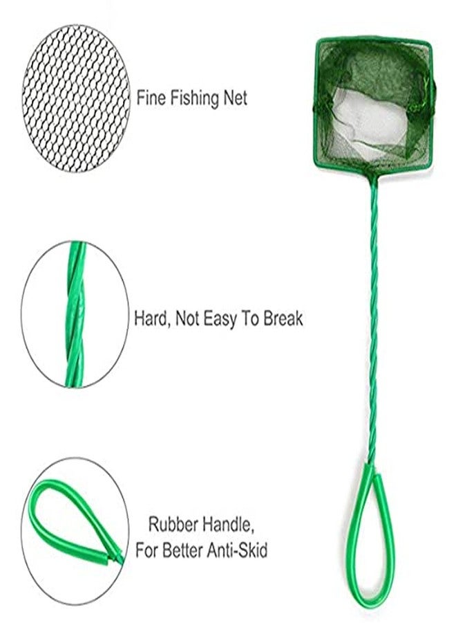 VAYINATO® Green Portable Long Handle Square Aquarium Fish Tank Fishing Net (6 Inch) by Petzlifeworld - Image 4